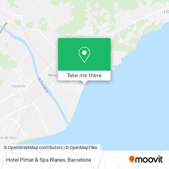 mapa Hotel Pimar & Spa Blanes