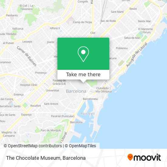 The Chocolate Museum map