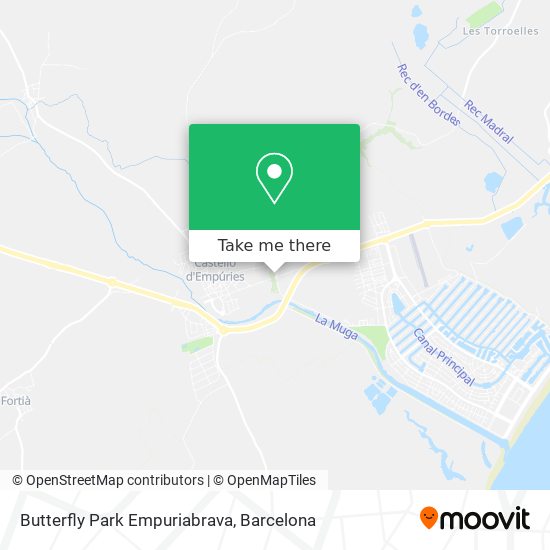 Butterfly Park Empuriabrava map
