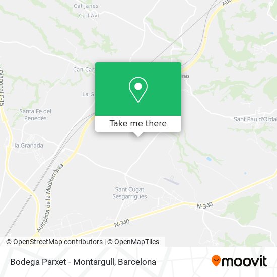 Bodega Parxet - Montargull map