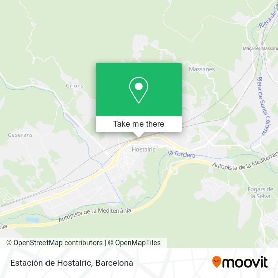 Estación de Hostalric map