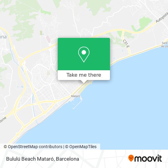 Bululú Beach Mataró map