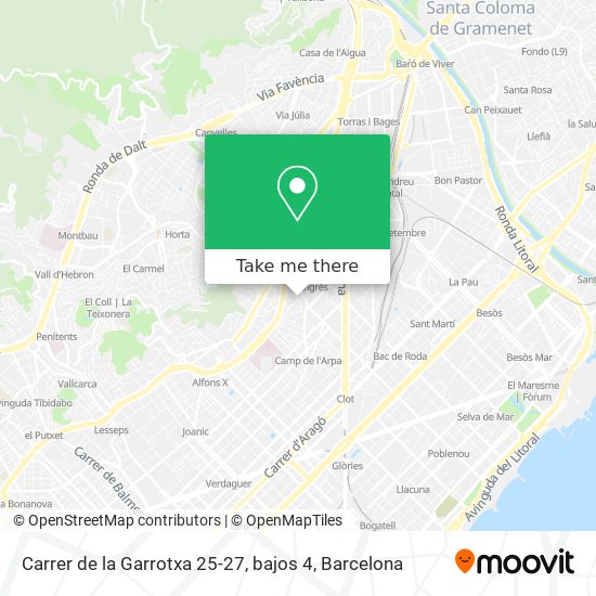 Carrer de la Garrotxa 25-27, bajos 4 map