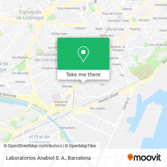 Laboratorios Anabiol S. A. map