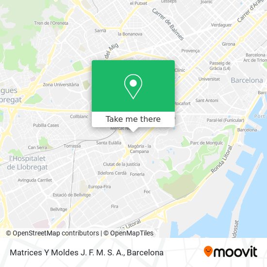 Matrices Y Moldes J. F. M. S. A. map