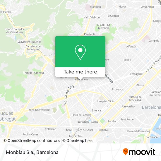 Monblau S.a. map