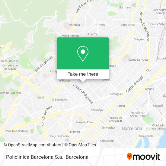 Policlinica Barcelona S.a. map
