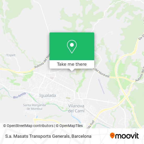 S.a. Masats Transports Generals map