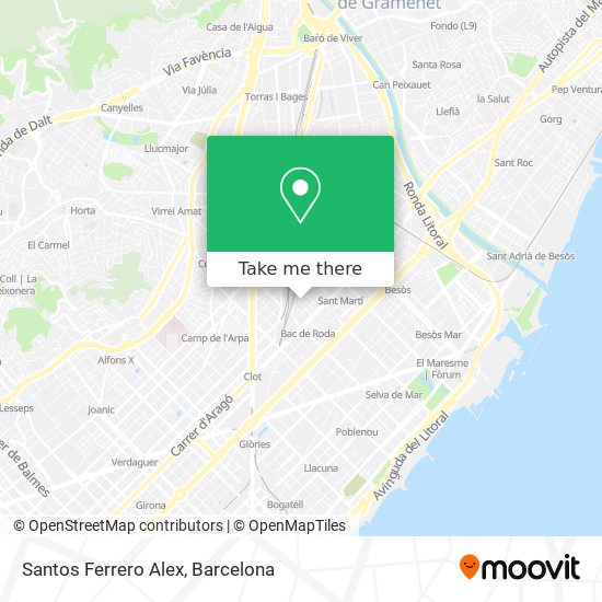 Santos Ferrero Alex map
