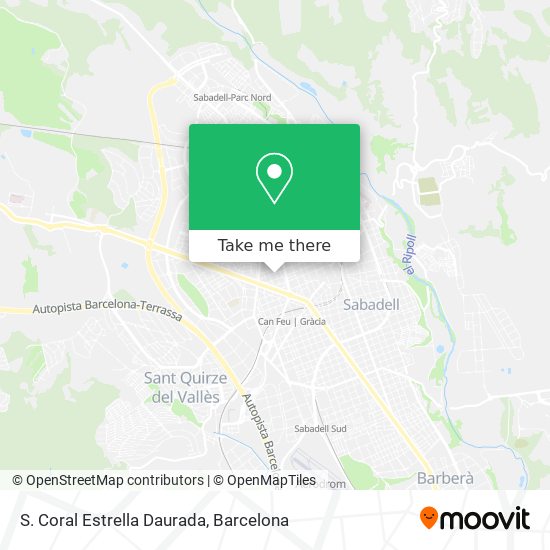S. Coral Estrella Daurada map
