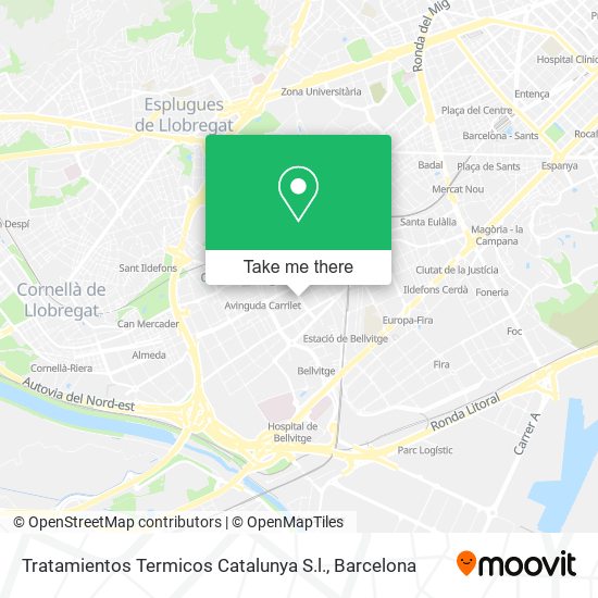 mapa Tratamientos Termicos Catalunya S.l.