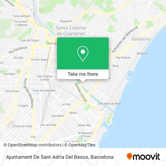 Ajuntament De Sant Adria Del Besos map