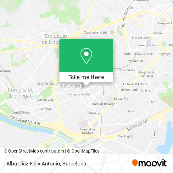 Alba Diaz Felix Antonio map