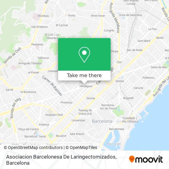 mapa Asociacion Barcelonesa De Laringectomizados