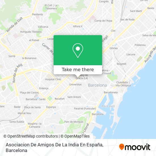 Asociacion De Amigos De La India En España map