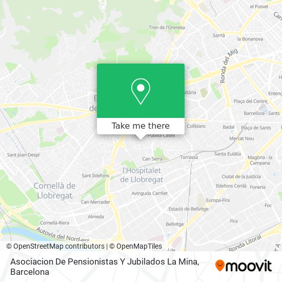 Asociacion De Pensionistas Y Jubilados La Mina map
