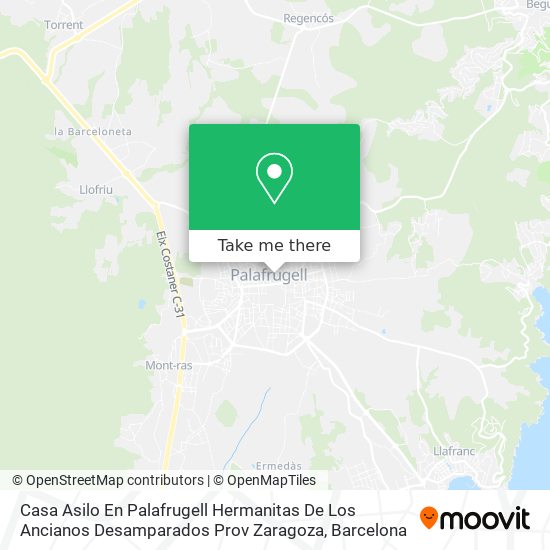 Casa Asilo En Palafrugell Hermanitas De Los Ancianos Desamparados Prov Zaragoza map