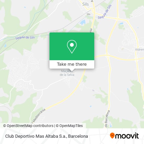 Club Deportivo Mas Altaba S.a. map