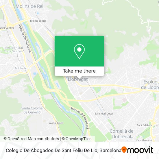 Colegio De Abogados De Sant Feliu De Llo map
