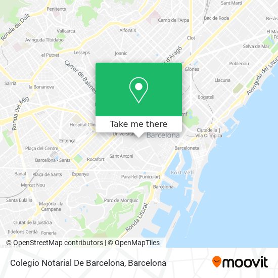mapa Colegio Notarial De Barcelona