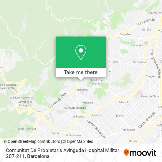 Comunitat De Propietaris Avinguda Hospital Militar 207-211 map