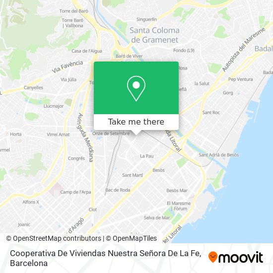 Cooperativa De Viviendas Nuestra Señora De La Fe map