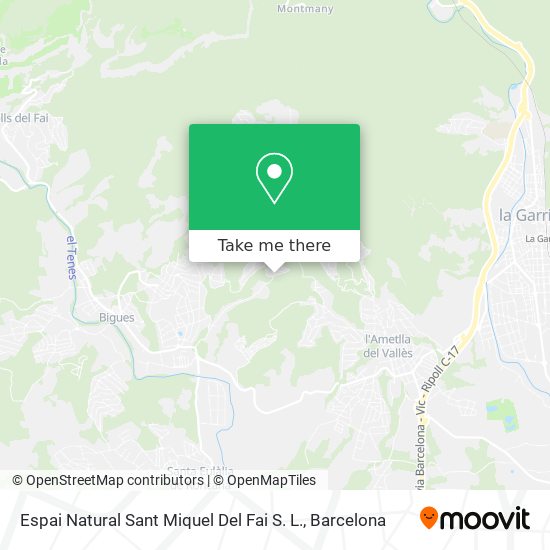Espai Natural Sant Miquel Del Fai S. L. map