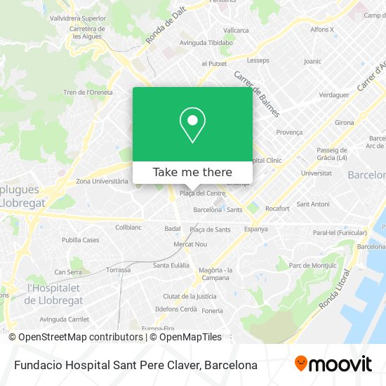 mapa Fundacio Hospital Sant Pere Claver