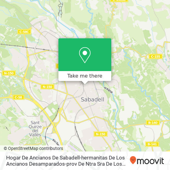 Hogar De Ancianos De Sabadell-hermanitas De Los Ancianos Desamparados-prov De Ntra Sra De Los Desam map