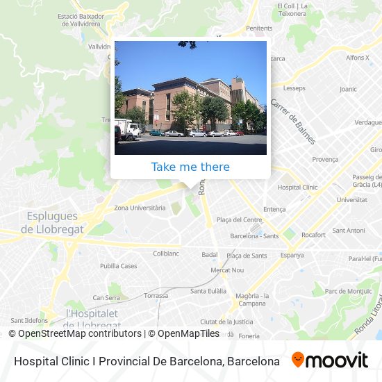 Hospital Clinic I Provincial De Barcelona map