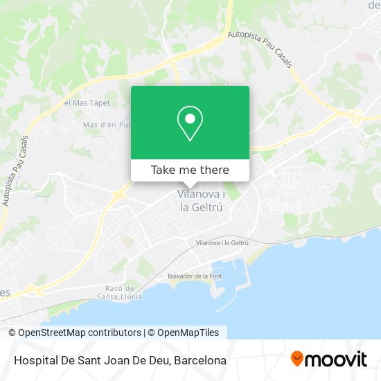 mapa Hospital De Sant Joan De Deu