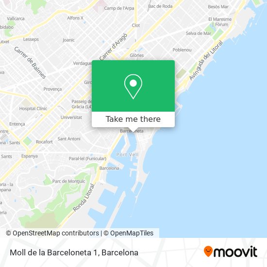 Moll de la Barceloneta 1 map