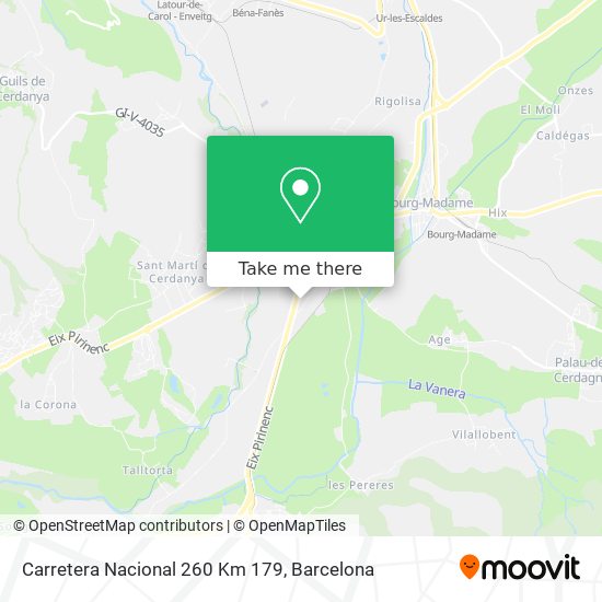 Carretera Nacional 260 Km 179 map