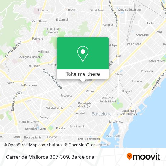 mapa Carrer de Mallorca 307-309