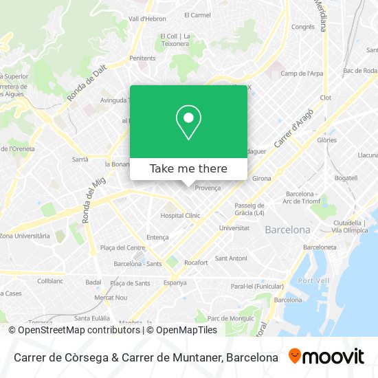 Carrer de Còrsega & Carrer de Muntaner map