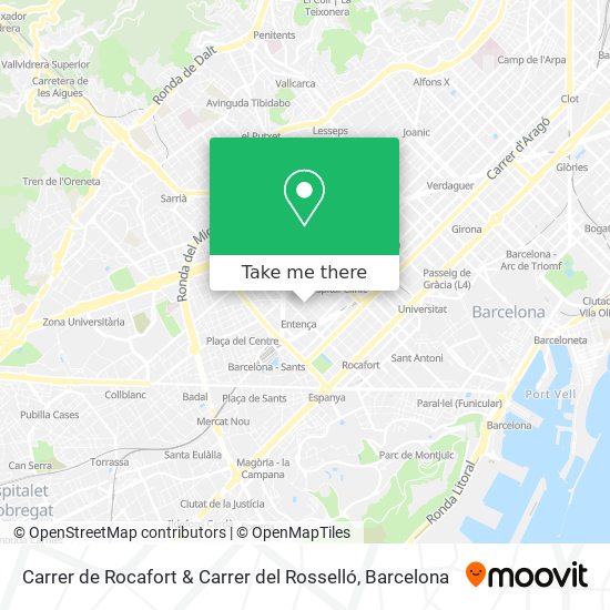 Carrer de Rocafort & Carrer del Rosselló map