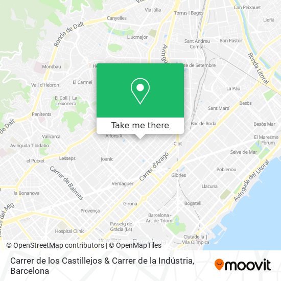 Carrer de los Castillejos & Carrer de la Indústria map