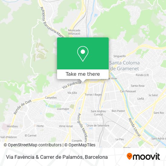 Via Favència & Carrer de Palamós map