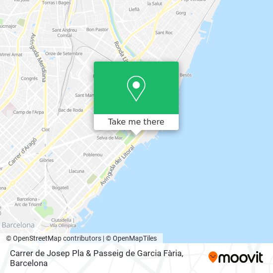 Carrer de Josep Pla & Passeig de Garcia Fària map