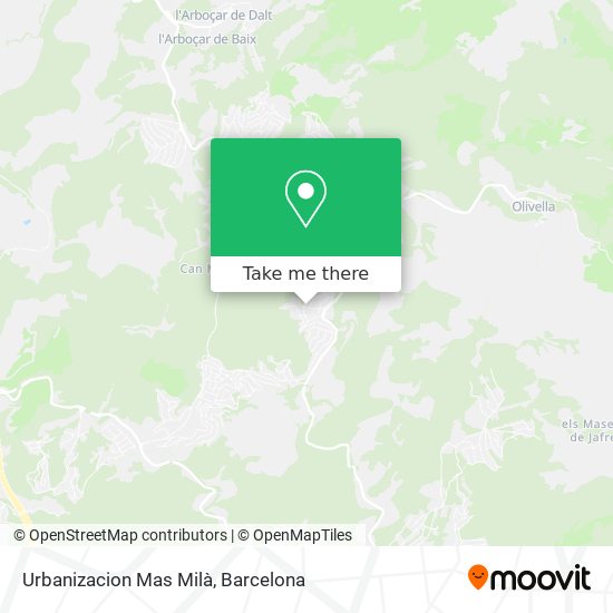 Urbanizacion Mas Milà map