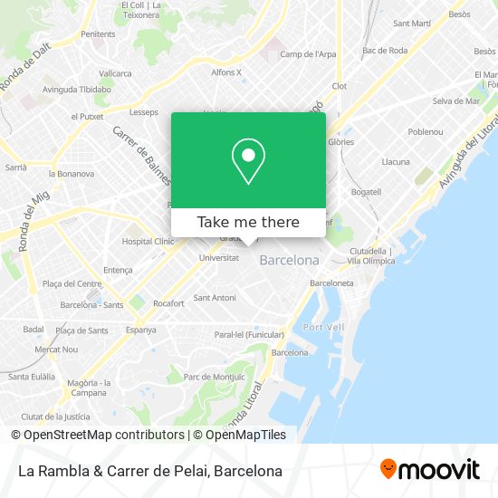 La Rambla & Carrer de Pelai map