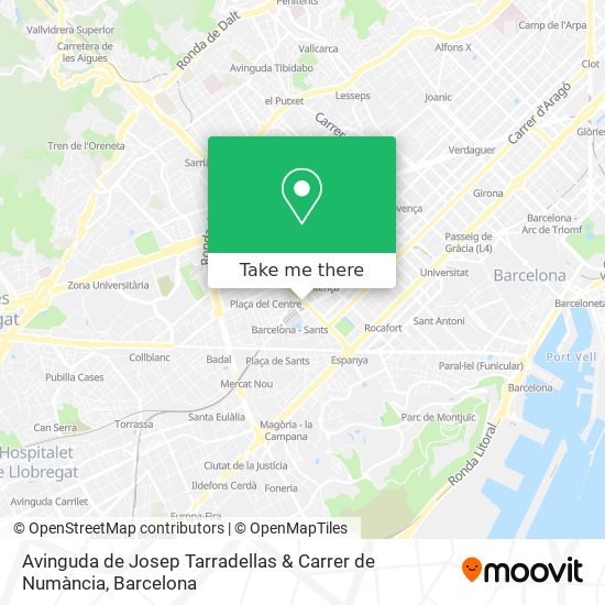 Avinguda de Josep Tarradellas & Carrer de Numància map