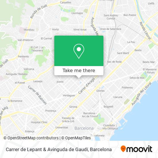 Carrer de Lepant & Avinguda de Gaudí map