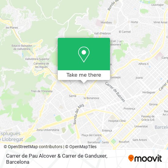 Carrer de Pau Alcover & Carrer de Ganduxer map