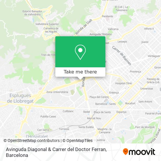 Avinguda Diagonal & Carrer del Doctor Ferran map