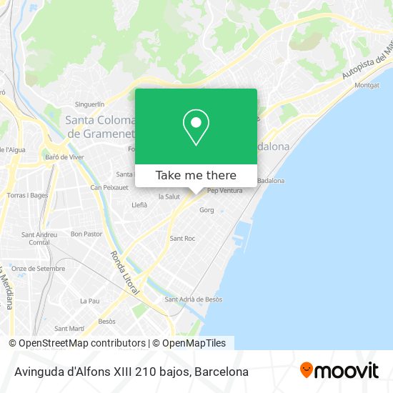 Avinguda d'Alfons XIII 210 bajos map