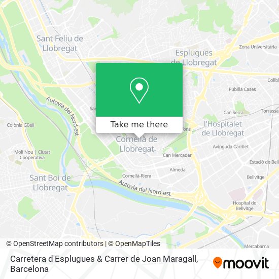 mapa Carretera d'Esplugues & Carrer de Joan Maragall
