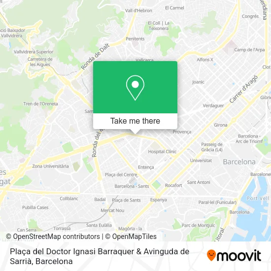 Plaça del Doctor Ignasi Barraquer & Avinguda de Sarrià map