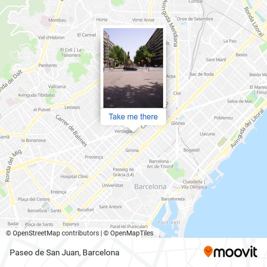 Paseo de San Juan map