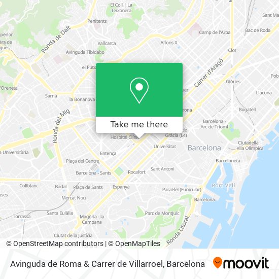 Avinguda de Roma & Carrer de Villarroel map